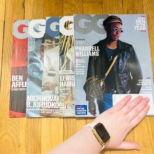 LOT of 5 GQ Men's fashion style grooming fitness entertainment magazines 2025